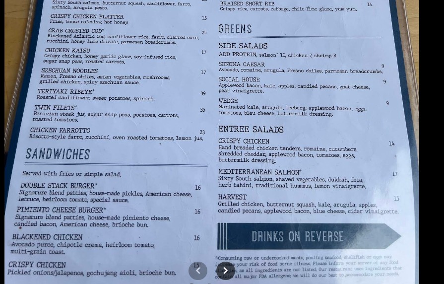 Kitchen Social Restaurant Menu – Delicious Dining Experience in ...