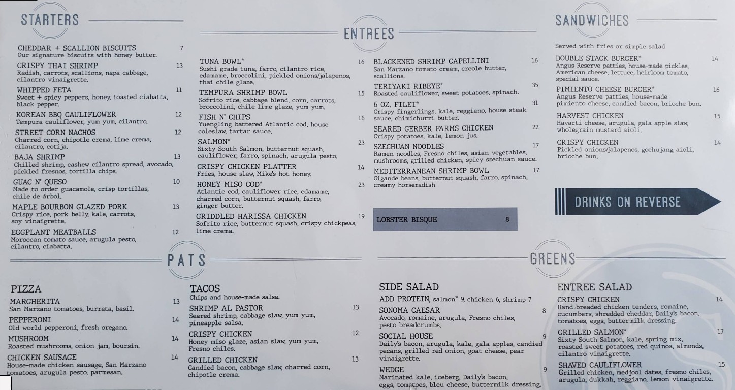 Kitchen Social Restaurant Menu – Delicious Dining Experience in ...